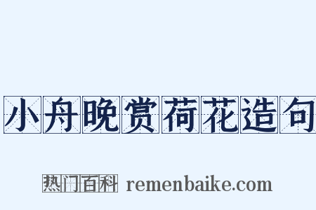 小舟晚赏荷花造句是什么意思的图片